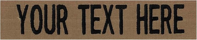 Custom Uniform Name Tapes Solid Colors. Coyote Brown Fabric, 5 Inch Hook by NORTHERNSAFARI