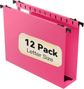 Nordun Extra Capacity Plastic Hanging File Folder Letter Size, 12 Pack by NORDUN