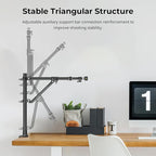 SMALLRIG Triangle Camera Desk Mount, Max. Load 3kg/ 6.6lbs, Overhead Mount - Image 3