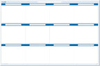 Sky Blue 12 Section Task, Objective and Goals Planning System Horizontal 32" - Image 2