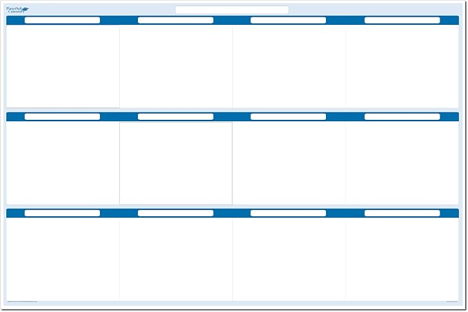 Sky Blue 12 Section Task, Objective and Goals Planning System Horizontal 32" - Image 2