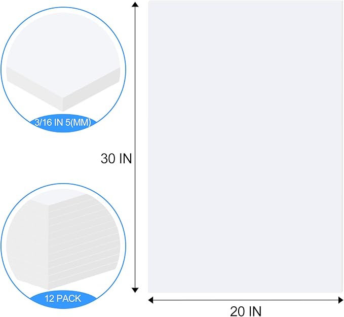 ToLanbbt 12 Pack White Foam Board, Displaying - Image 2