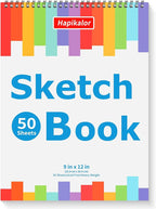 9" x 12" Sketch Book for Kids Adults, Acid Free Artist Drawing Paper Pad for by Hapikalor