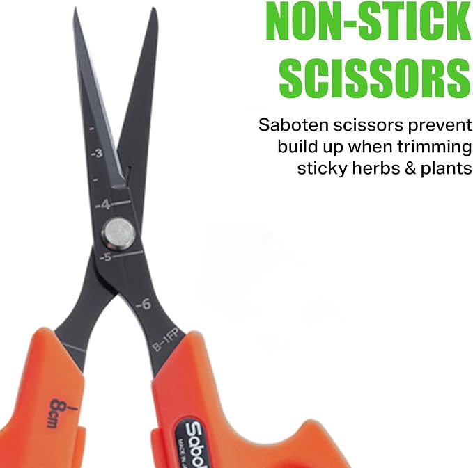 Saboten Fluorine Coated Angled Blade Trimming Scissors Orange PT-2 160mm - Image 4