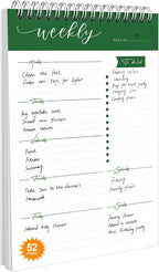 Weekly Planner Notebook, To Do List Notepad by CHARMGIFTBOX