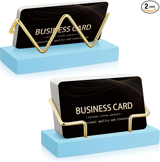 Amyhill 2 Pieces Wood Business Card Holder by Amyhill