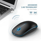 Vssoplor Wireless Mouse, 2.4G Slim Portable Computer Laptop Mouse - Image 4