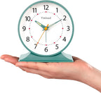Tinload 4.5" Antique Retro Analog Alarm Clock, Small Silent Bedside Desk Clock - Image 3