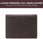 Geslun Personalized Genuine Leather 3 Ring Binder, Custom Engraved 8.5 x 11 - Image 4