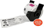 Threshold 3.25 Inch Tab Expiring Visitor Badges on a Roll | 4 Rolls Compatible - Image 2
