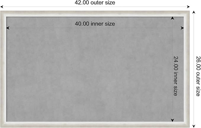 Amanti Art Silver Framed Magnetic Board 26x42 Large Vision Board - Image 3