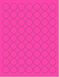 Pack of 50 Sheets, 8-1/2 x 11" Fluorescent Labels by NextDayLabels