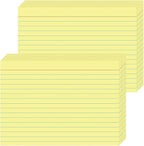 JINMIKEJI Yellow Ruled Index Cards 5x7 Inch by JINMIKEJI