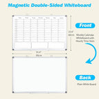 White Board Dry Erase Calendar for Wall, Magnetic Weekly Schedule-Board - Image 2