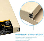 Lineco Museum Storage Box Tan, Archival Boxboard, Drop-Front Design - Image 4