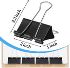 2 Inch 12 Pack Extra Large Binder Clips, Jumbo Paper Clips, Big Paper Clamps - Image 2