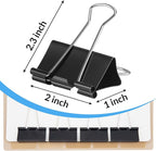2 Inch 24 Pack Extra Large Binder Clips, Jumbo Paper Clips, Big Paper Clamps - Image 2
