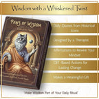 Paws of Wisdom Motivational 54-Card Deck. Cat-Themed Historical Quotes - Image 9