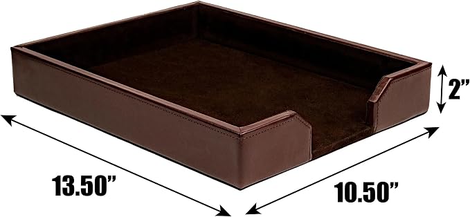 DACASSO Bonded Leather Desktop Letter Tray - Image 10