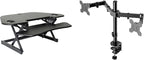 Rocelco 46" Height Adjustable Corner Standing Desk Converter by Rocelco