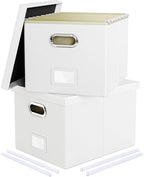 2 Pack File Storage Organizer, Portable File Box by Oterri