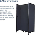 Versare Straightwall Sliding Portable Wall Partition | Freestanding Office - Image 4