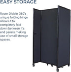Versare Room Divider 360 Portable Wall Partition | Folding Panels | Large - Image 4