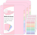 SKYDUE Durable Plastic 8-Tab Dividers, Big Tab Dividers by SKYDUE