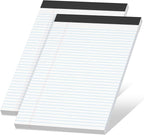 Legal Pads 8.5 x 11 inch Notepad, 2 Pack White Note Pads 8.5'' x 11'' by NotePads