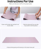 YSAGi Leather Desk Protector, Office Mat, Large Mouse Mat, Non-Slip PU Leather - Image 9