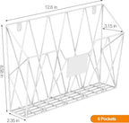 CADUKE 6 Pack Hanging Wall File Organizer Mesh Folder Holder Mail Magazine - Image 2