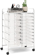 LDAILY 15 Drawer Rolling Storage Cart, Rolling Cart by LDAILY