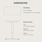 FLEXISPOT E6 3-Stage Dual Motor 60 x 24 Electric Standing Desk Sit Stand Up Desk - Image 6