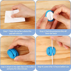 Shintop Cable Clips, 16 Pack Colorful Cord Holders Self Adhesive Cable - Image 5
