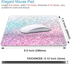 IMAYONDIA Pink Blue Sparkly Mouse Pad Cute, Rectangle Non-Slip Rubber Glitter - Image 2