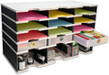 Desktop Organizer 12 Letter Tray Sorter Plus Riser Storage Base & 3 Supply by UltimateOffice