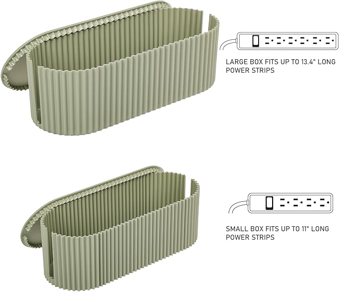 FABROK 2 Pack Cable Management Box, Cord Organizer Box - Image 3