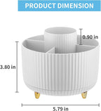 Marbrasse Desk Organizer, 360-Degree Rotating Pen Holder, Desk Organizers and - Image 5