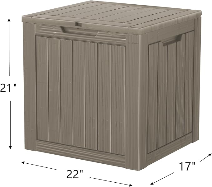 PATIOEASY Outdoor Storage Box 30GAL Waterproof Resin Deck Box, UV-Resistant - Image 2