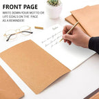 feela 15 Pack A5 Kraft Notebooks, 60 Lined Blank Pages Travel Journal Bulk - Image 5