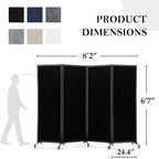 Upgrade Version Room Partition and Divider, Freestanding Rolling Dividers - Image 2