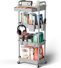 Sorgion 4 Tier Rolling Cart Organizer, Art Craft Diaper Bedside Snack Laundry by Sorgion