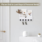 Lucundm Key Holder Wall Mount, Mail Holder - Image 2
