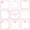 Pink Bow Sticky Notes Gifts by Lovarywow