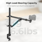 SMALLRIG Triangle Camera Desk Mount, Max. Load 3kg/ 6.6lbs, Overhead Mount - Image 5