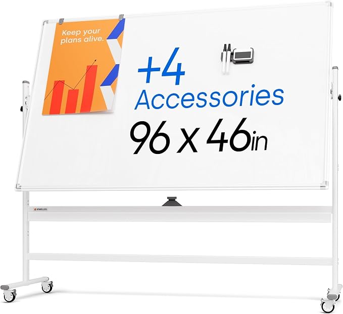 Rolling Dry Erase Board 96 x 46 by KAMELLEO