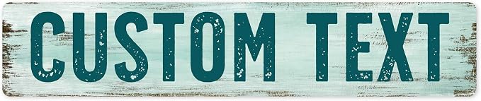 Custom Sign, Custom Street Sign, 11 Font Colors, 13 Font Styles, 4 Hole Options by MySignCenter