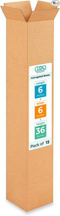 Tall Moving & Shipping Boxes 6"L x 6"W x 36"H by IDLPackaging