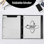 Tashkummy 360° Pivotable 3 Ring Binder, Upgraded Foldable Binders 1 inch 2 Pack - Image 6