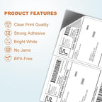 2000 Half Sheet Self Adhesive Shipping Labels - Image 3